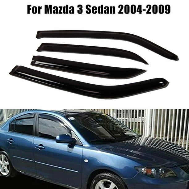 Window Vent Visors For 2004 2005 2006 2007 2008 2009 Mazda 3 Sedan Deflector 4pc